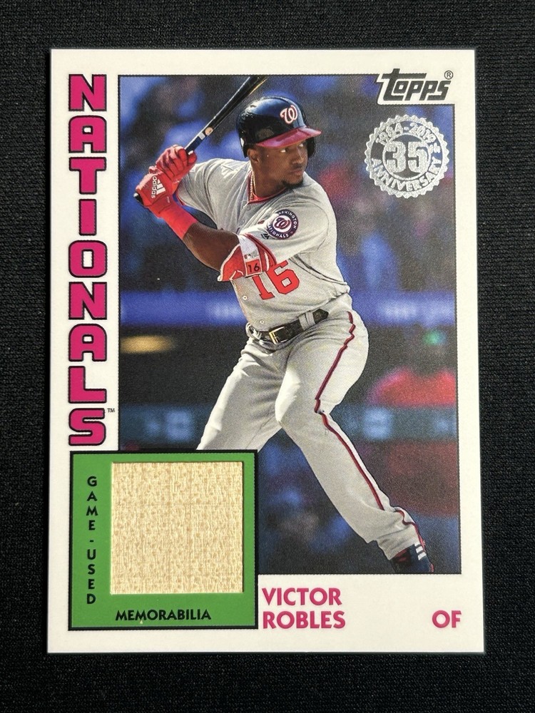 Victor Robles 2019 Topps 35th Anniversary 1984 Series 2 Bat Relic Baseball Card