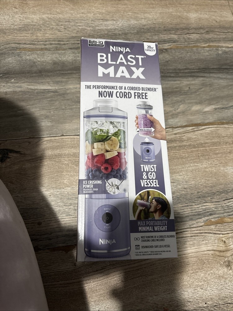 Ninja Blast Max 20oz Portable Blender with Twist Go Lid for Smoothies On The Go