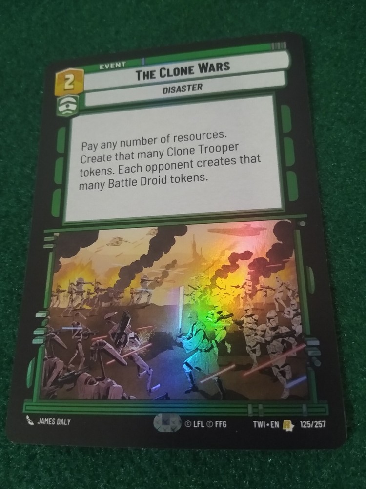 STAR WARS UNLIMITED THE CLONE WARS #125 TWILIGHT OF THE REPUBLIC RARE FOIL
