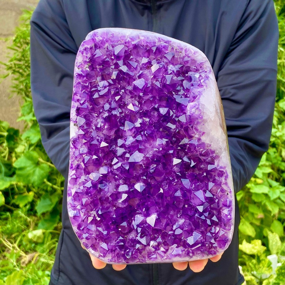 7.7LB Natural Amethyst agate geode quartz cluster crystal specimen Healing