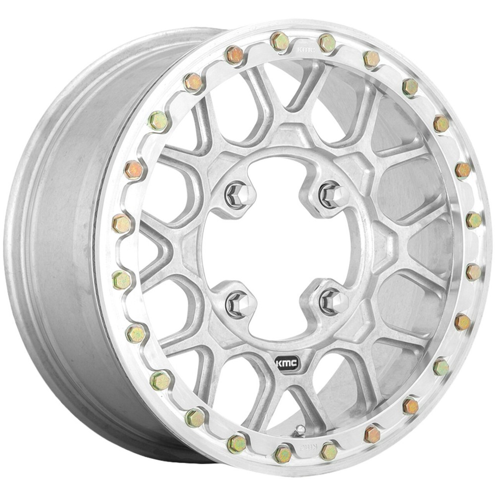 15x6 +38 KMC Powersports KS235 Grenade Beadlock 4x156 Machined Wheels (Set of 4)