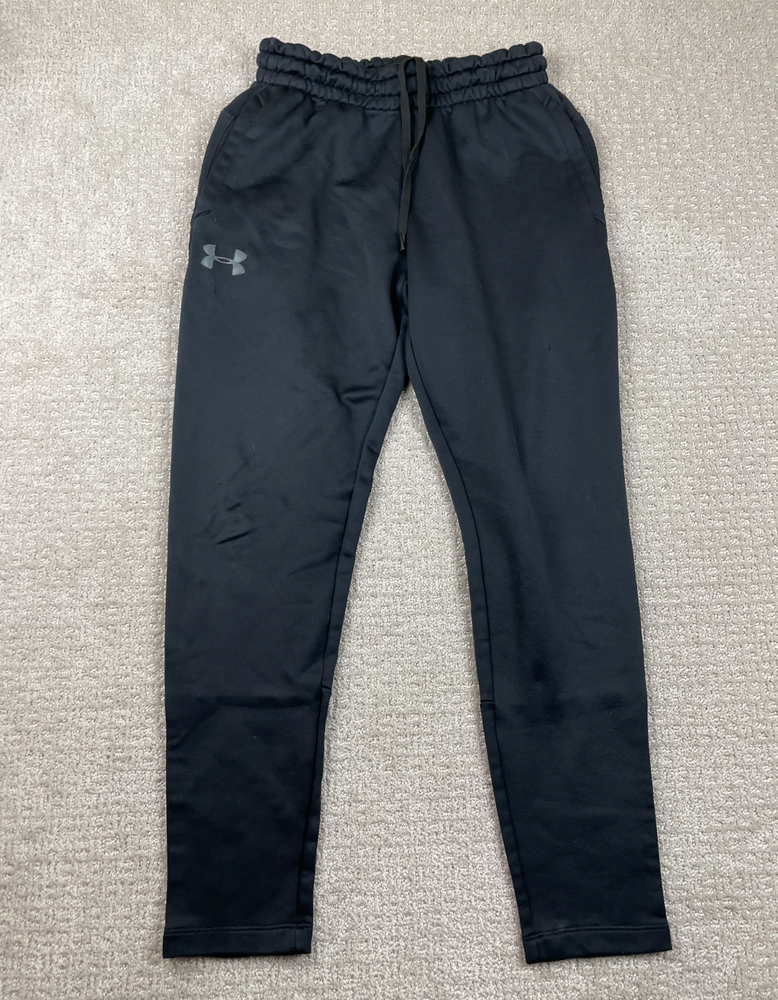 Under Armour Sweatpants Mens Small Loose Gray Fleece Joggers Drawstring ColdGear