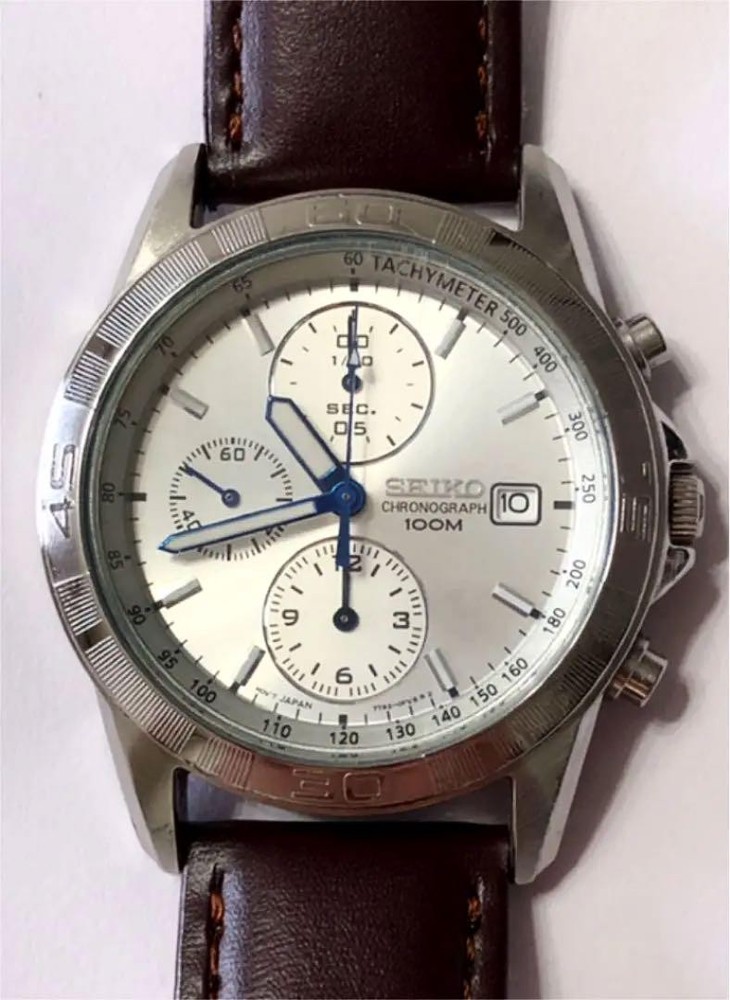 Vintage Seiko Chronograph with Engraved Bezel 25 - New Battery