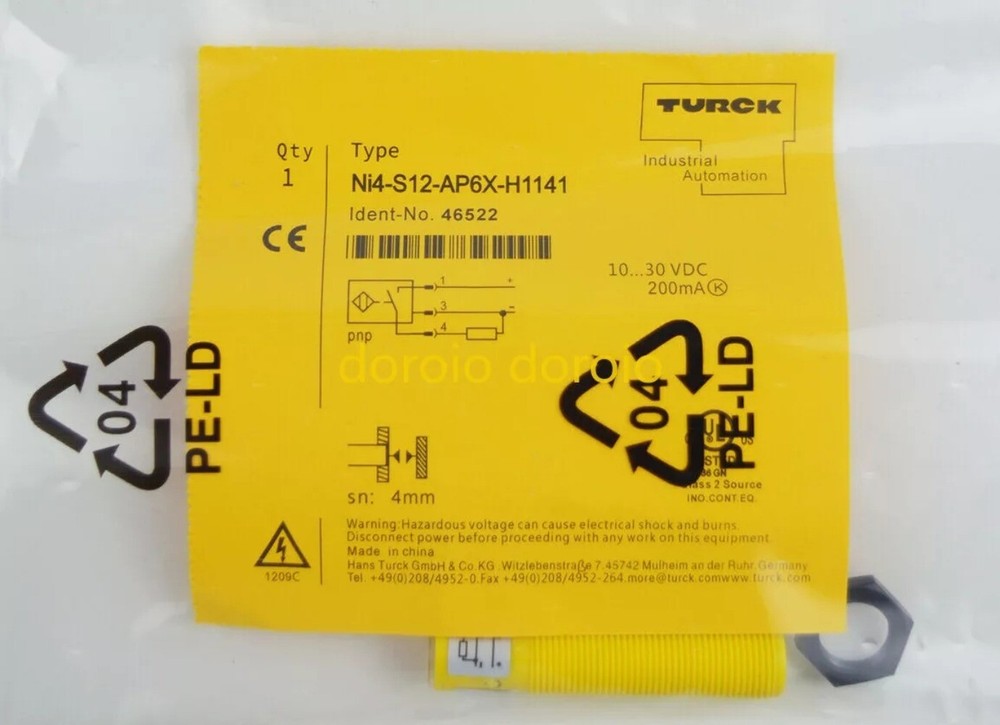 1PC New For TURCK NI4-S12-AP6X-H1141 Inductive sensor Proximity Switch #G