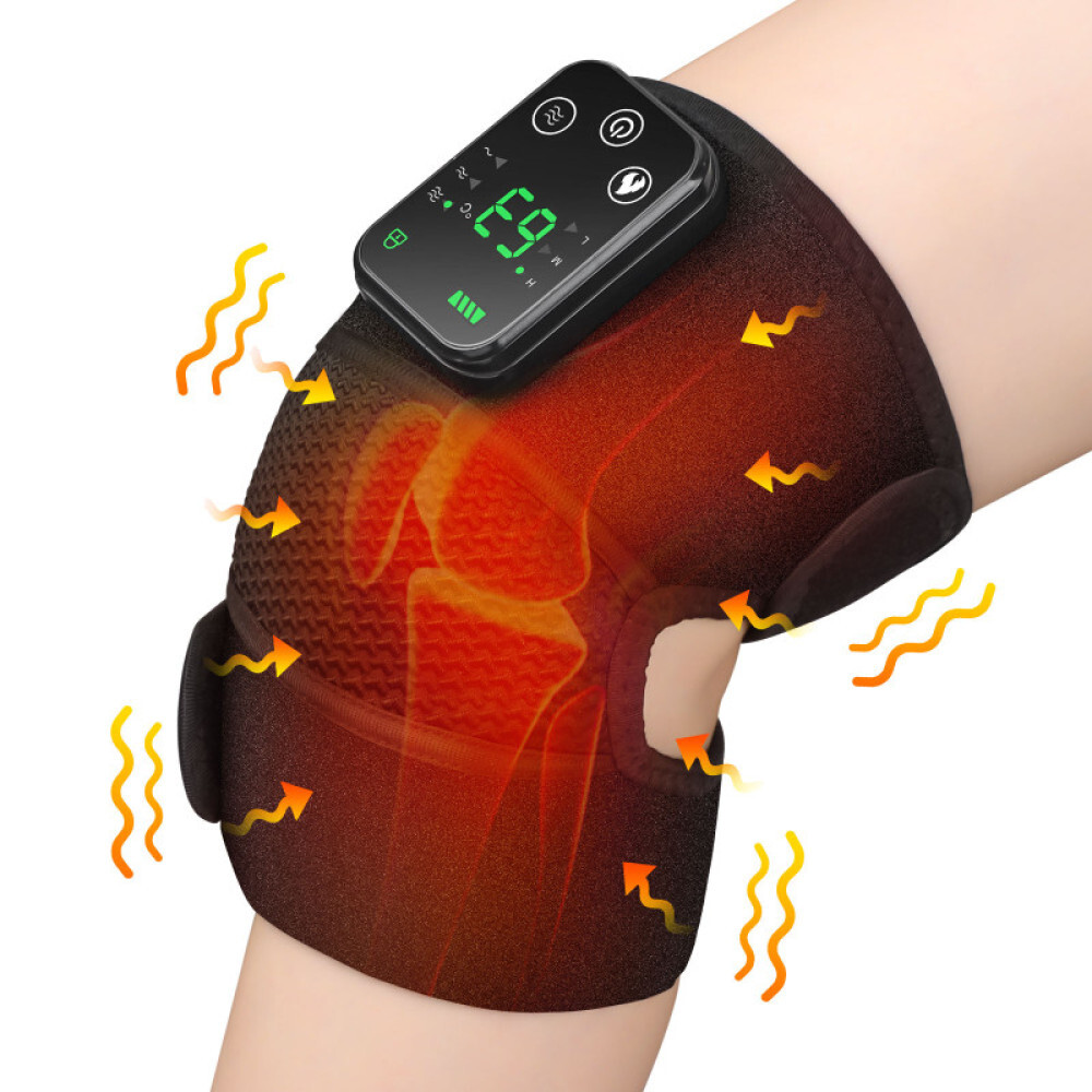 Electric Heated Knee Pad Brace Arthritis Pain Relief Warm Therapy Leg Wrap Belt