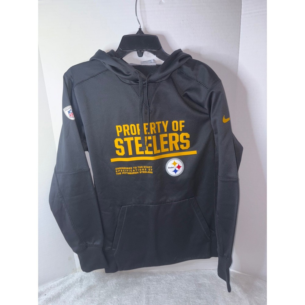 Nike NFL Steelers Therma-FIT Hoodie Pullover Sweatshirt Black Men's S
