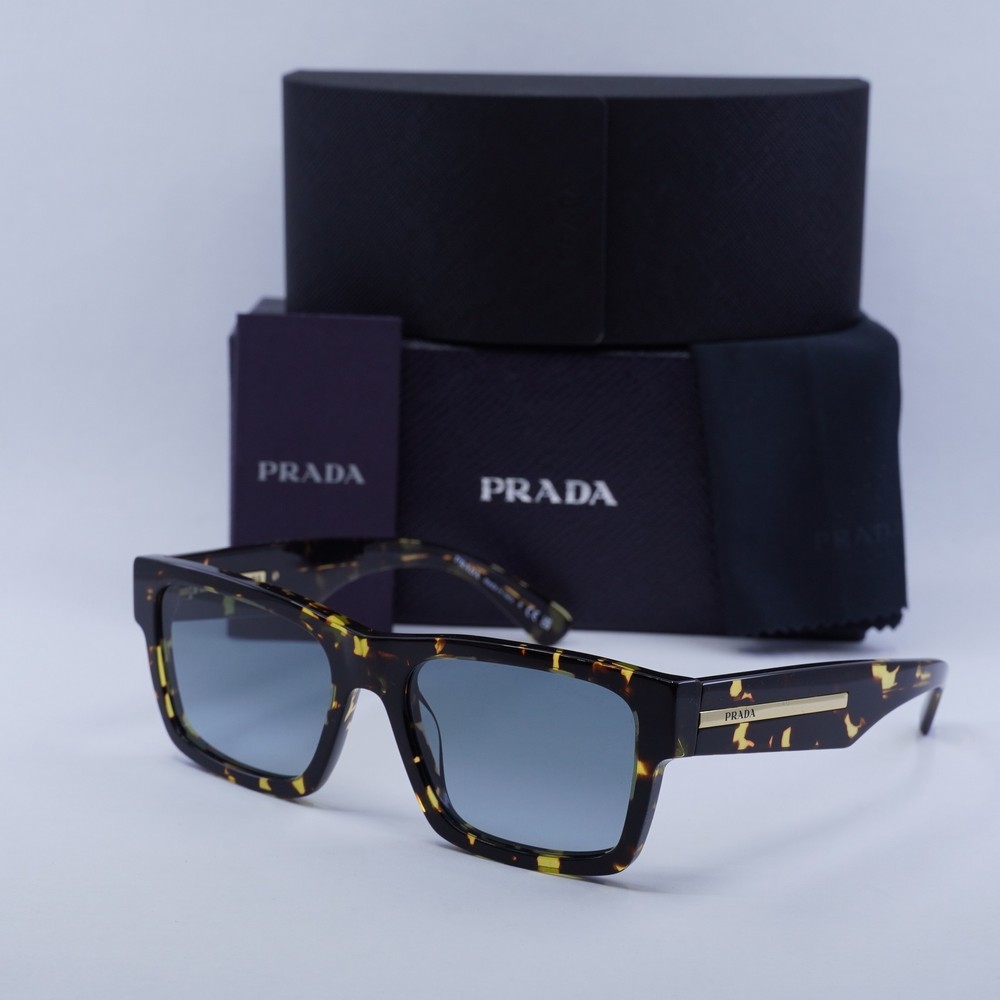 Prada PR25ZS 16R30F Black Malt Havana Grey Gradient Sunglasses 56-18-140 New