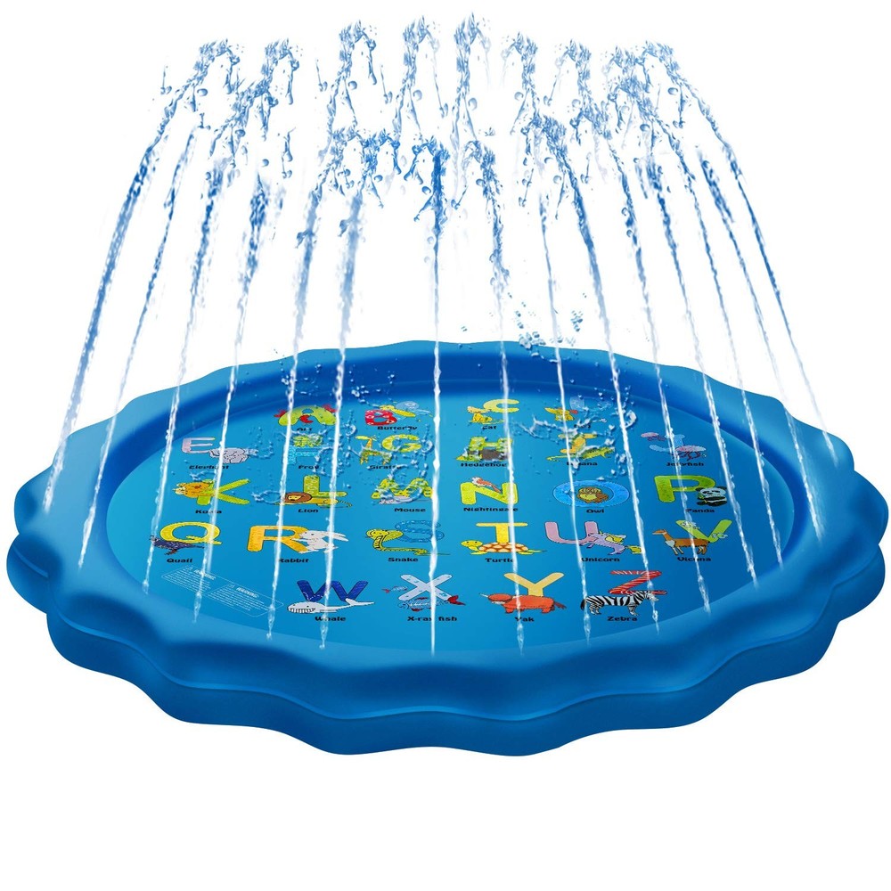 Inflatable Splash Pad Sprinkler for Kids Outdoor Water Play 67 Inch Splash Mat