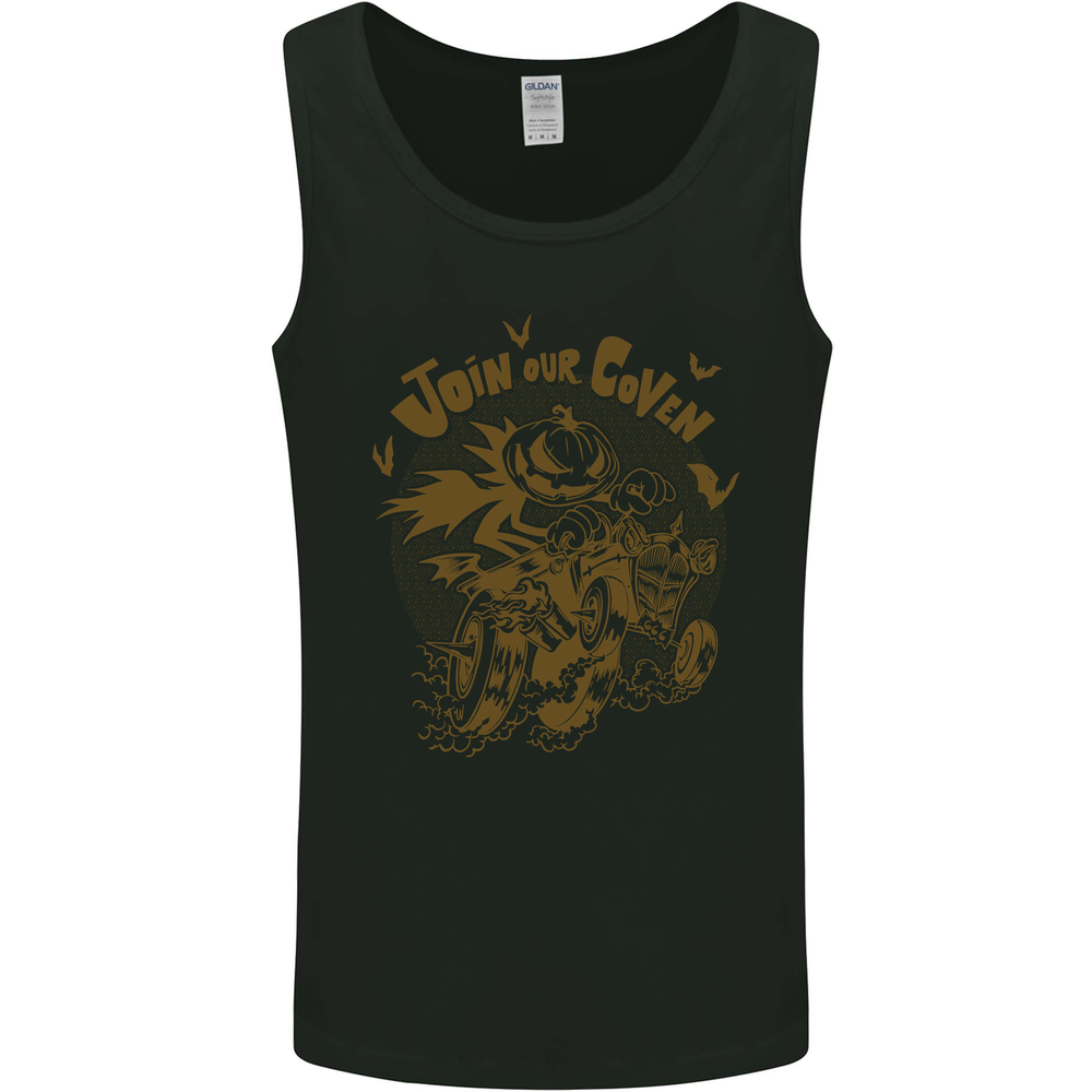 Join Our Coven Funny Halloween Pumpkin Mens Vest Tank Top