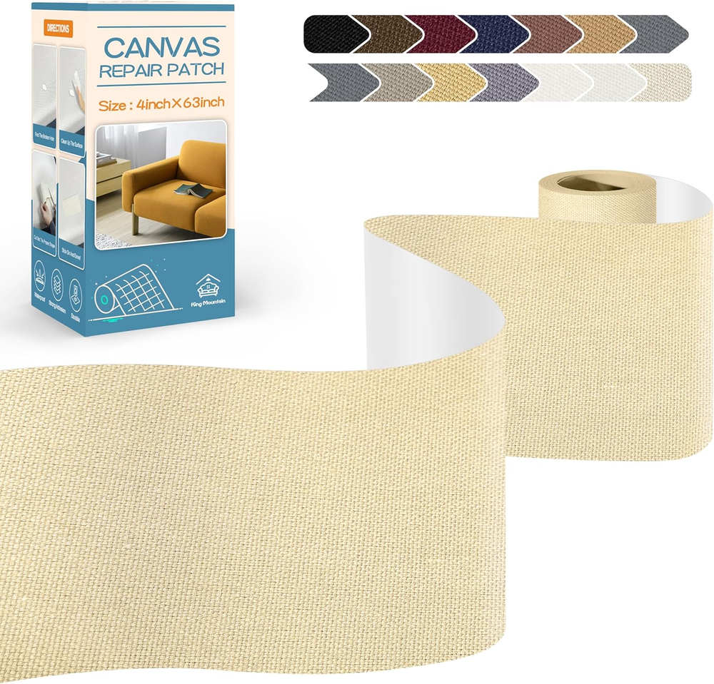 Waterproof Canvas Repair Tape 4x63 Inches Self-Adhesive Outdoor Gear Patch