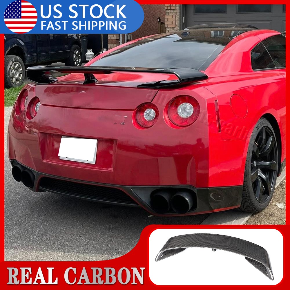 For Nissan R35 GT-R GTR 2009-15 REAL CARBON Rear Trunk Spoiler Wing Lip Factory