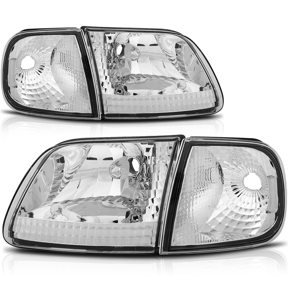 For 1997-2003 Ford F150 Headlamps Headlights Assembly Left + Right Pair
