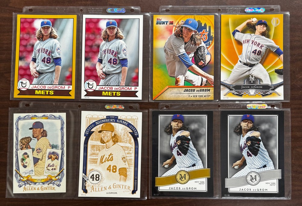 2015-2020 Topps Stadium Club Allen & Ginter Jacob deGrom Oversized Box Topper Lot
