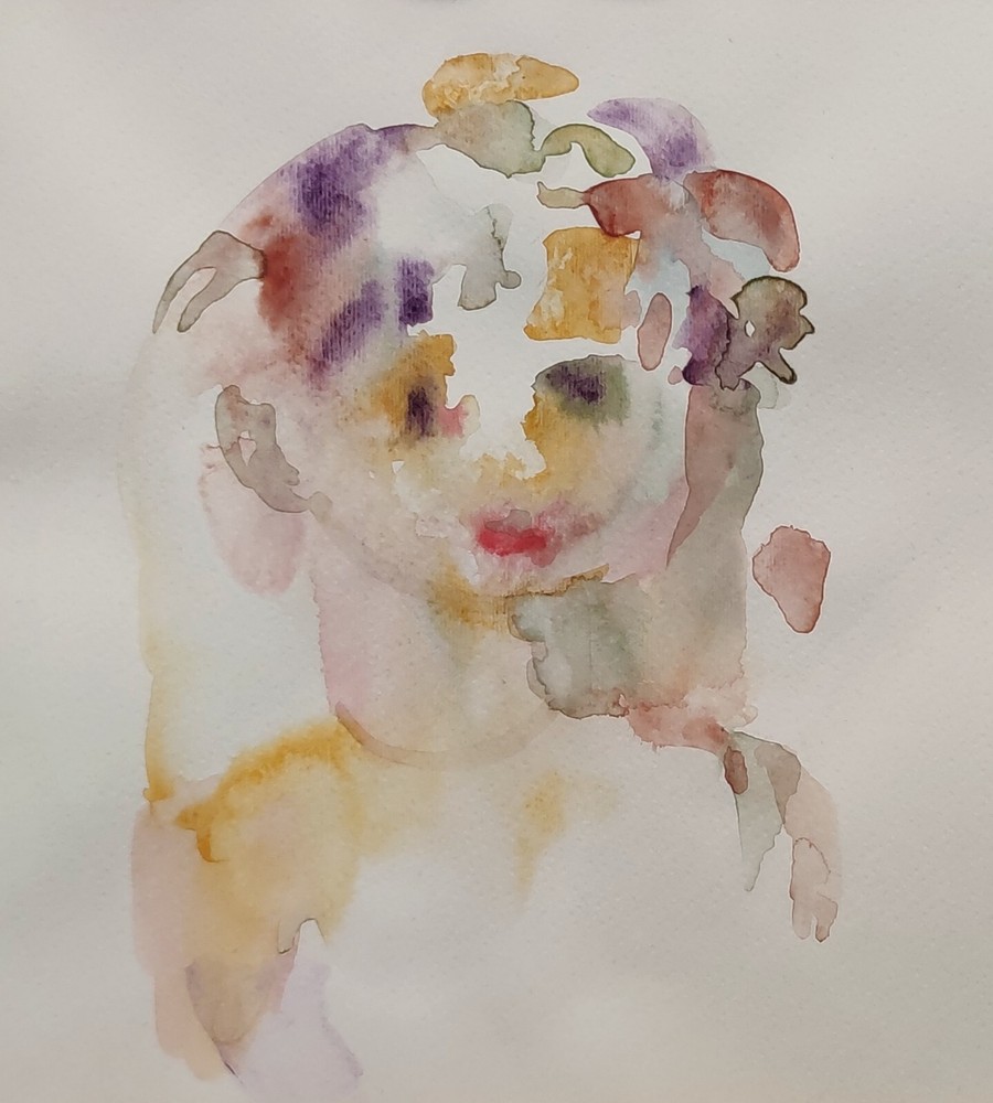 Clearance Sale Pickup Handover Drawing Signed Portrait Child-image