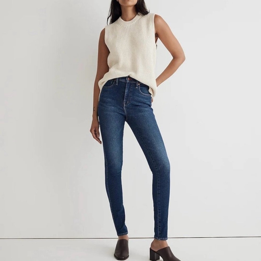 Madewell Dark Wash High Rise Skinny Jeans 10