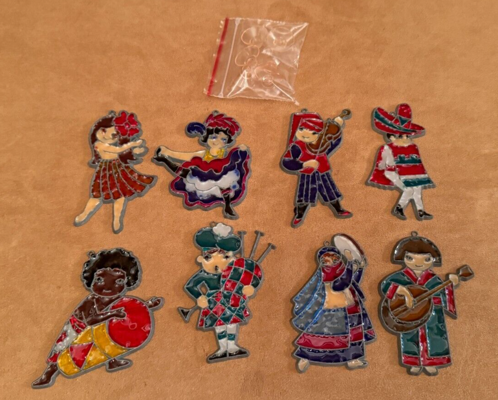 Makit & Bakit Stained Glass Suncatcher Disney It's a Small World lot ornaments