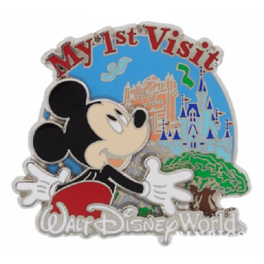 Disney Mickey Mouse Walt Disney World Castle My First Visit Tower of Terror pin