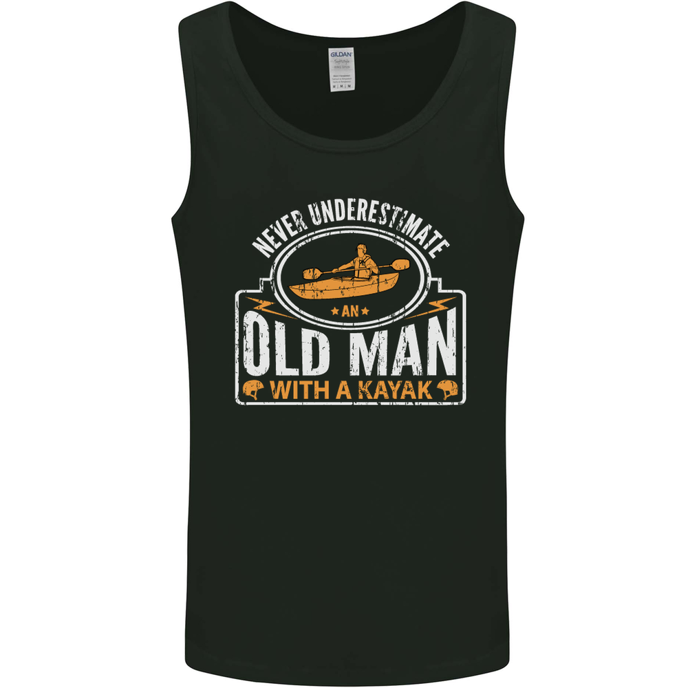 An Old Man With a Kayak Kayaking Funny Mens Vest Tank Top