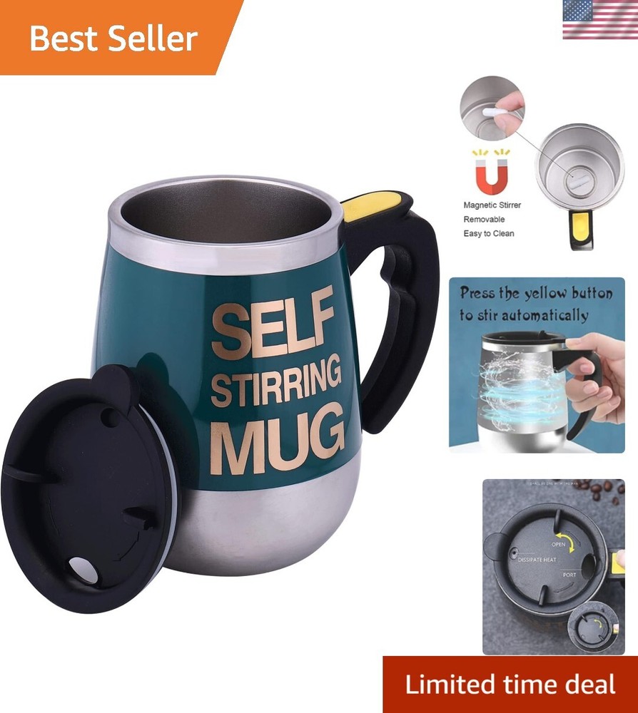 450ml Self-Mixing Stainless Steel Mug for Home and Travel