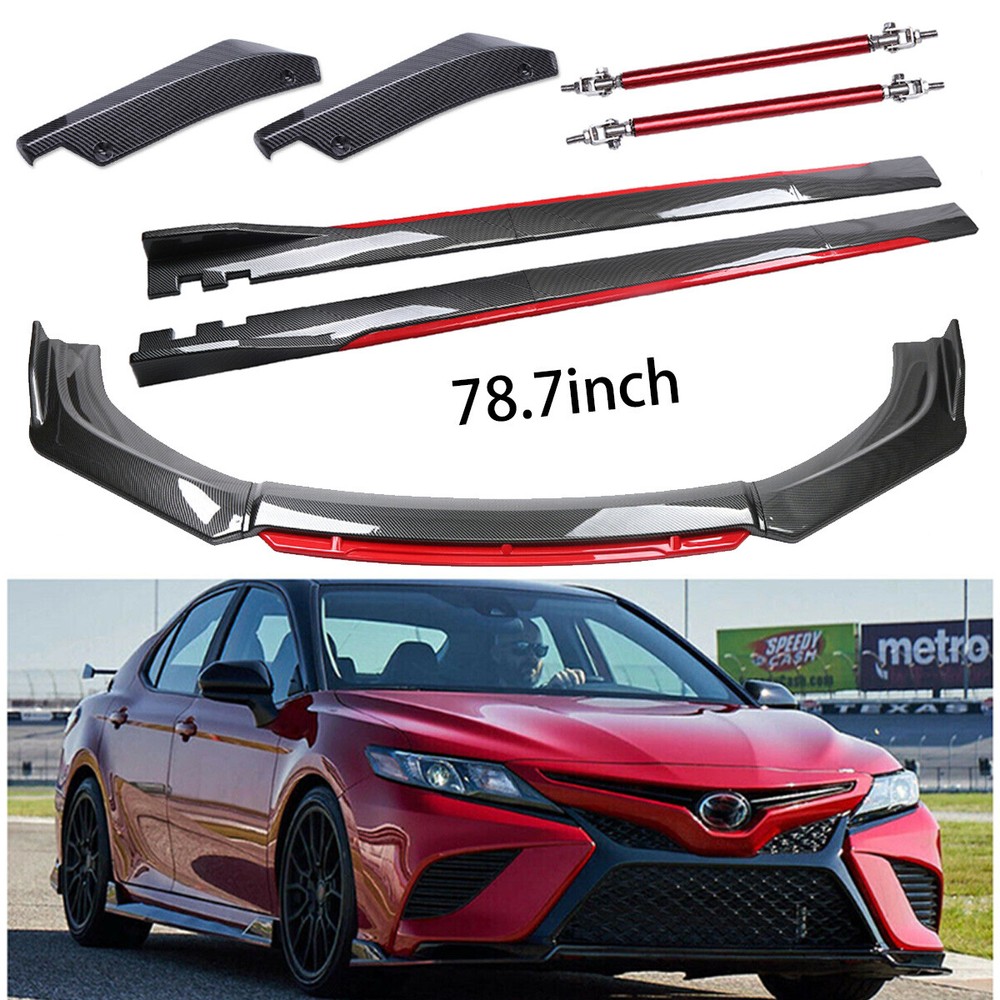For Toyota Camry Front Bumper Lip Carbon Fiber Rods 78.7