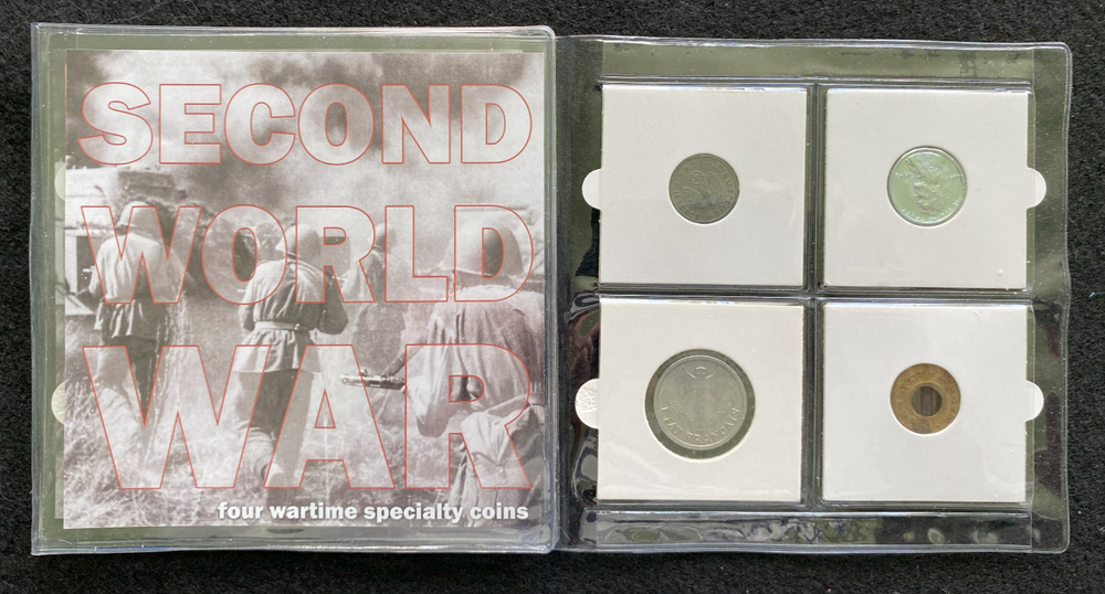 Second World War: Four Wartime Specialty Coins COA & History & Album Included