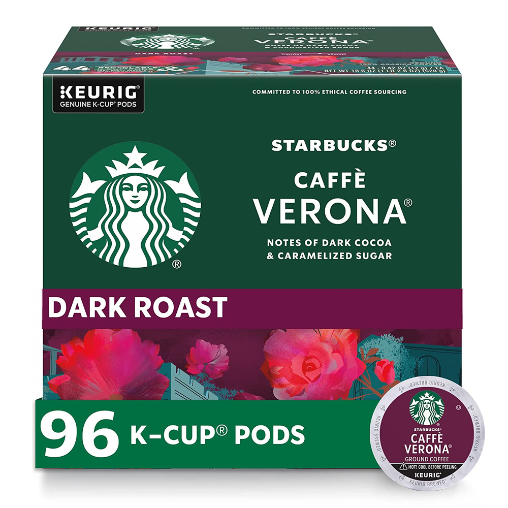Starbucks K-Cup Coffee Pods Dark Roast Coffee Caffè Verona for Keurig Brewers