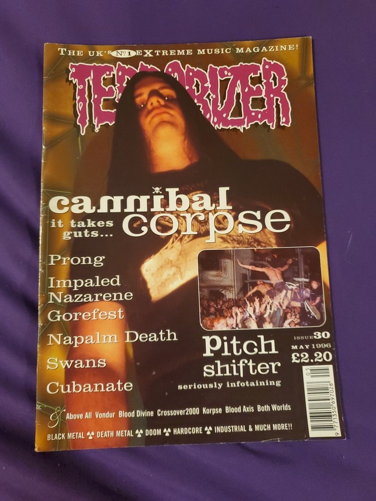 Terrorizer Magazine UK 30 May 96 Cannibal Corpse Prong Napalm Death