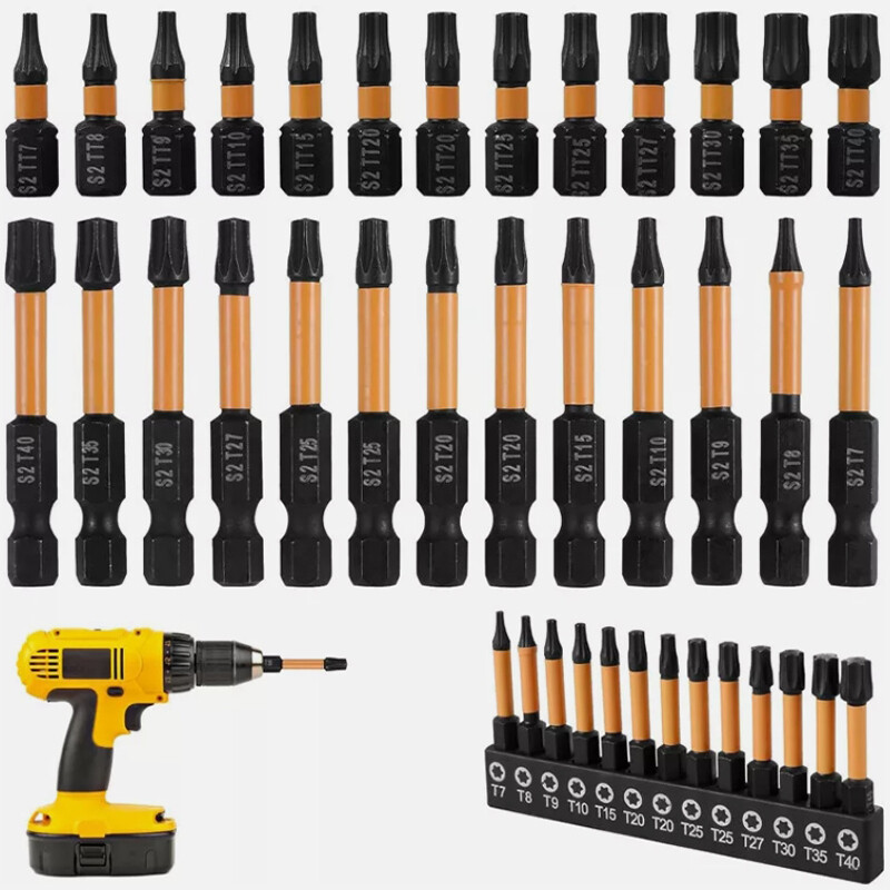 26PCS Tamper-Proof Impact Torx Screwdriver Bit Set with 1/4
