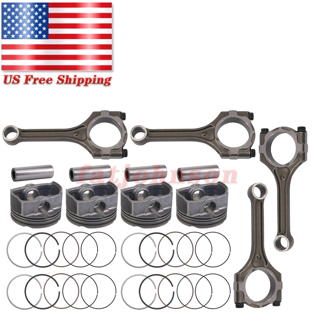 Hyundai Kia Accent Rio 1.6L DOHC 12-16 Connecting Rod Piston Ring Kit 4pc
