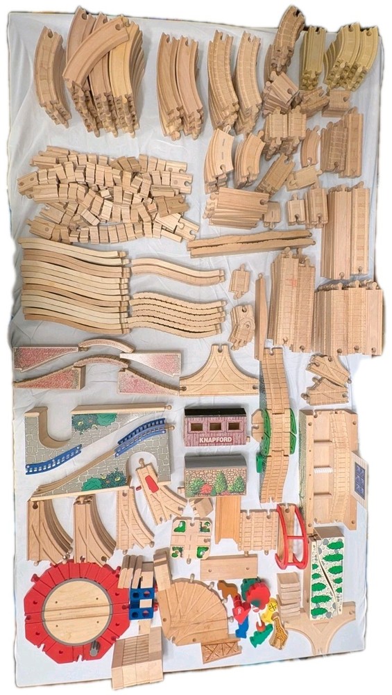 Massive 300+ Piece Vintage Thomas & Friends Wooden Railway Track Set