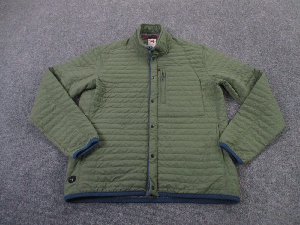 Relwen Jacket Mens XL Green Puffer Quilted Outdoors Hiking Camping Windzip