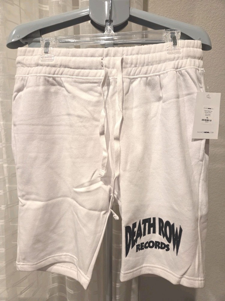 Death Row Records Sweat Shorts Size XL White Basketball NWT