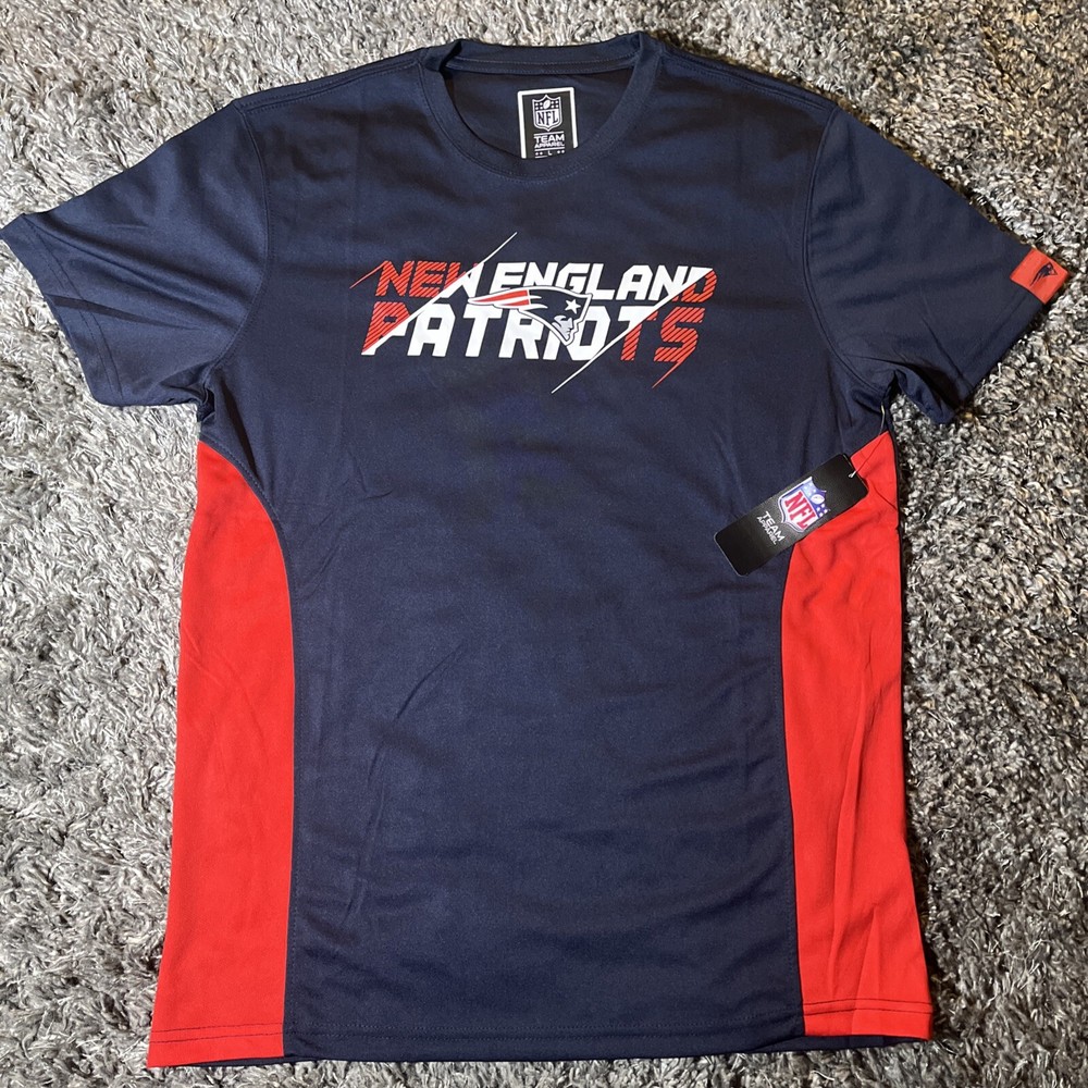NWT NFL Team Apparel New England Patriots Mens Large Shirt Blue & Red