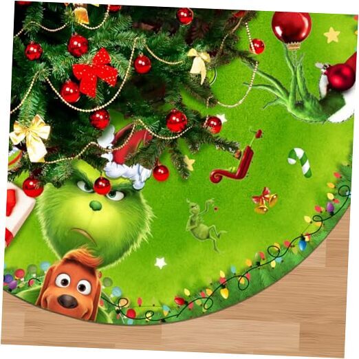 Christmas Tree Skirt 48 Inches Greenchmas Welcome to Whoville Christmas Tree