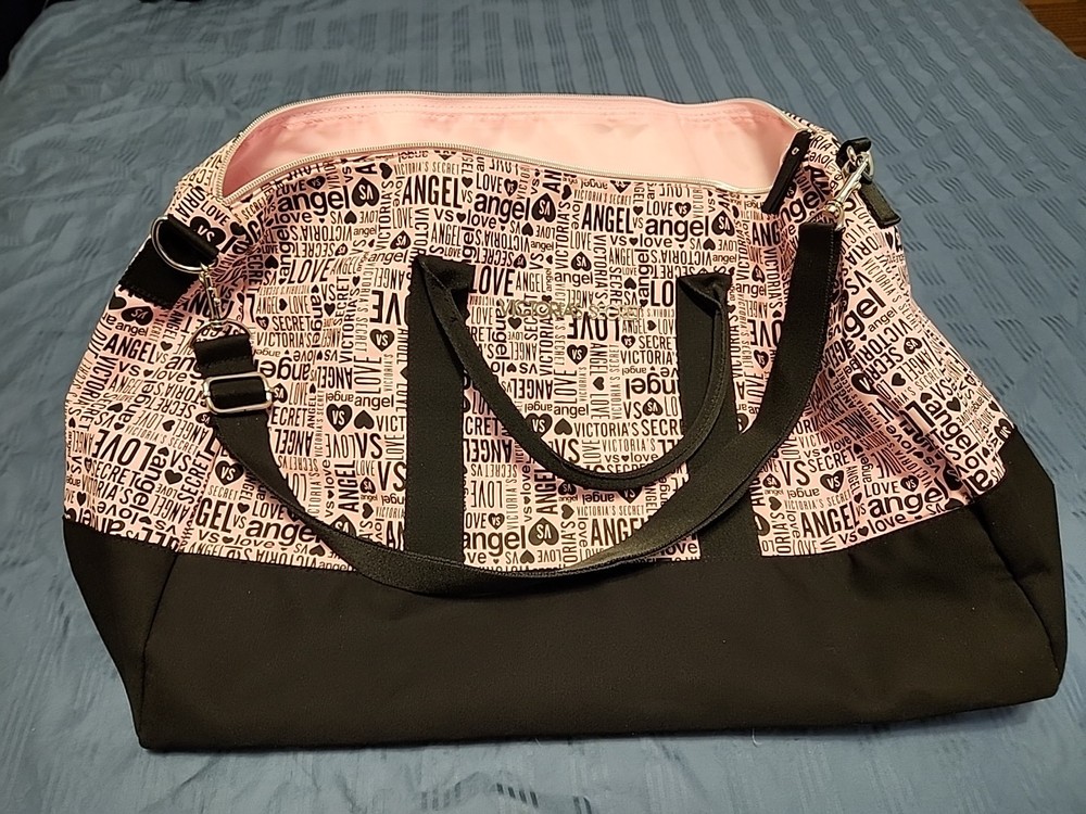Victoria Secret Pink & Black Tote Duffle Bag