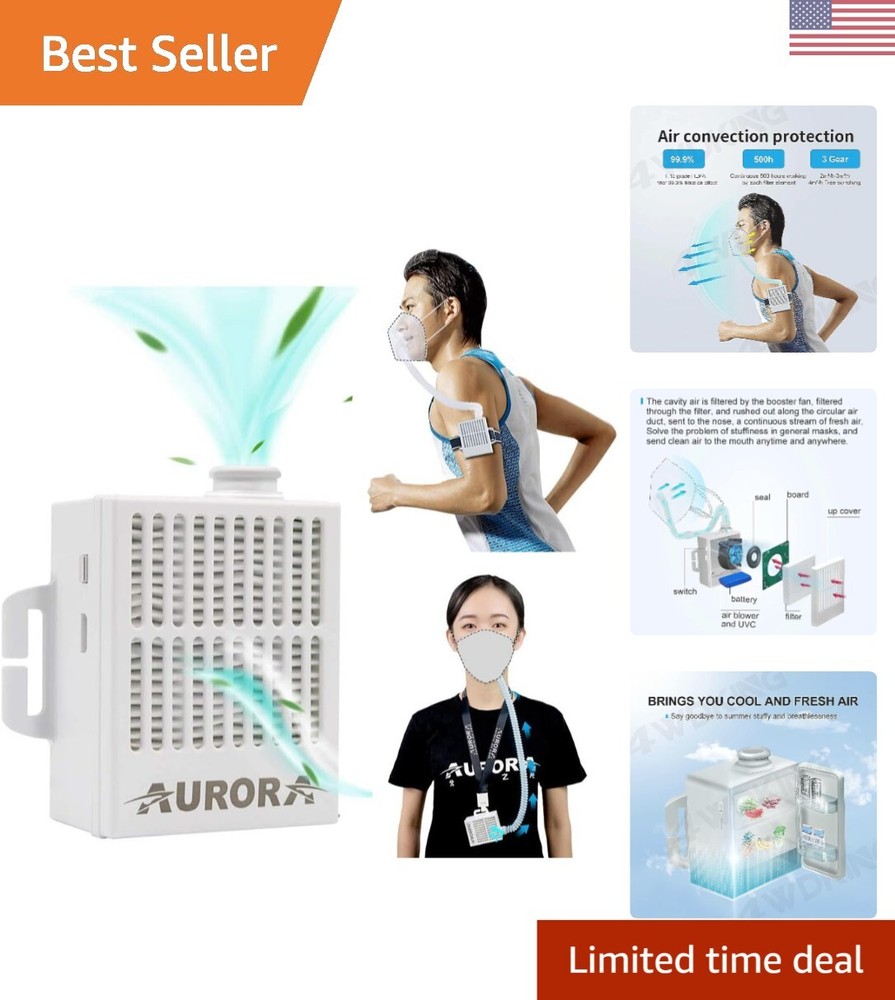 Rechargeable Electrical Air Purifying, Reusable Portable Air Purifier with HE...