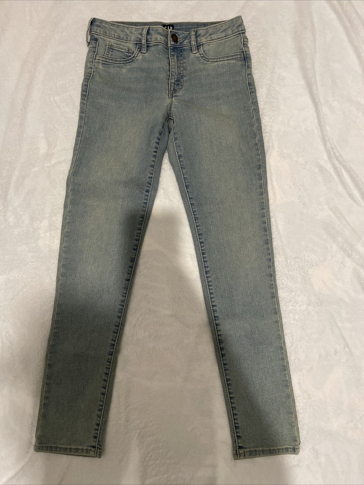Gap Girls Denim Skinny Jeans Size 12 Stretch Super Skinny Adjustable Waist