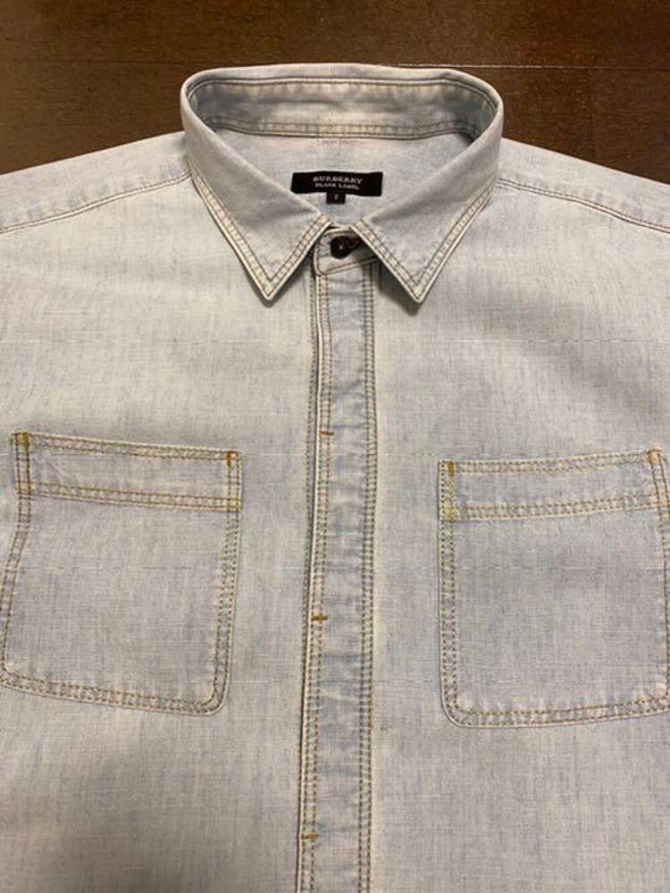Burberry Black Label Denim Shirt Men's Fashion from Japan