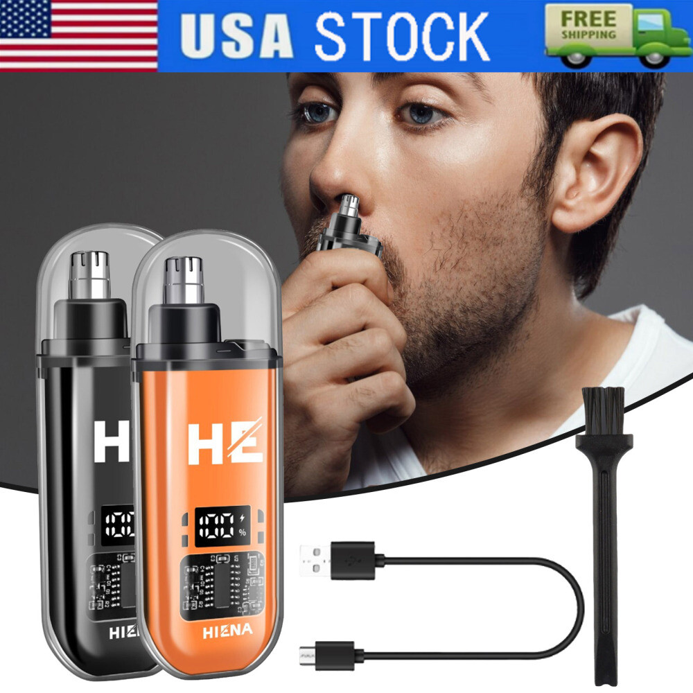 LED Display Rechargeable Ear Nose Hair Trimmer Clipper for Men