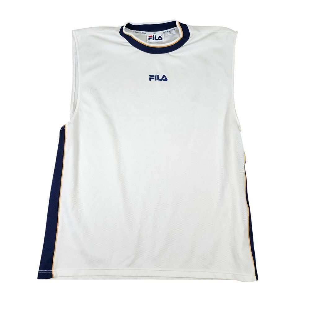 FILA Vintage Sleeveless Mesh Athletic Tank Top Sport Jersey Size L