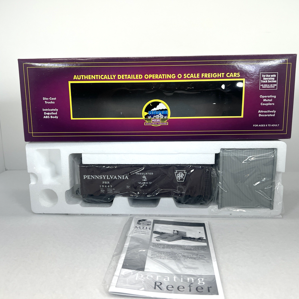 MTH Premier 20-94049 Pennsylvania Operating Reefer Car O New Smoke #19443 PRR