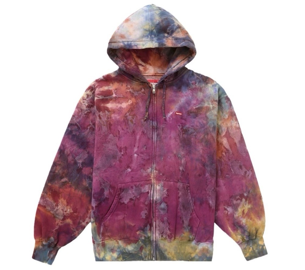 Supreme Overdyed Small Box Zip Up Hoodie