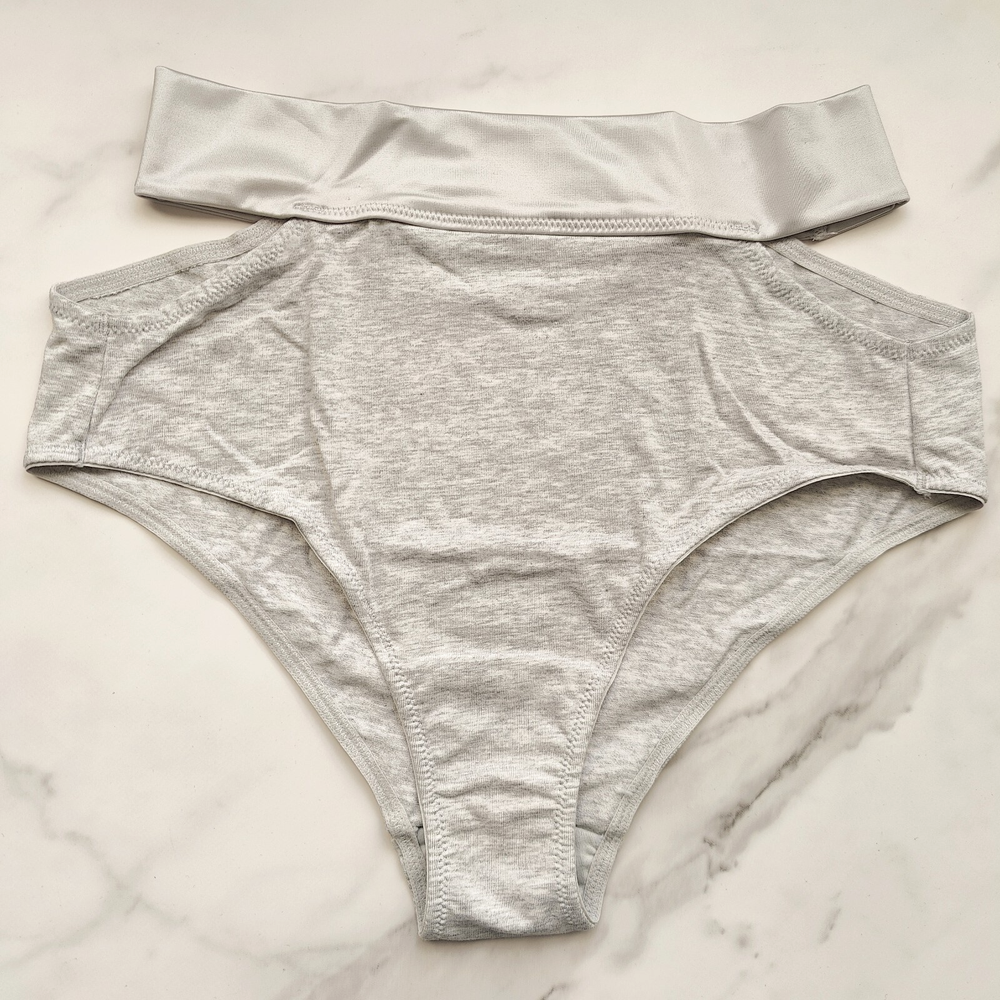 Soma TellTale The Dreamer Retro Brief Panty Heather Dark Stormy Gray SZ S