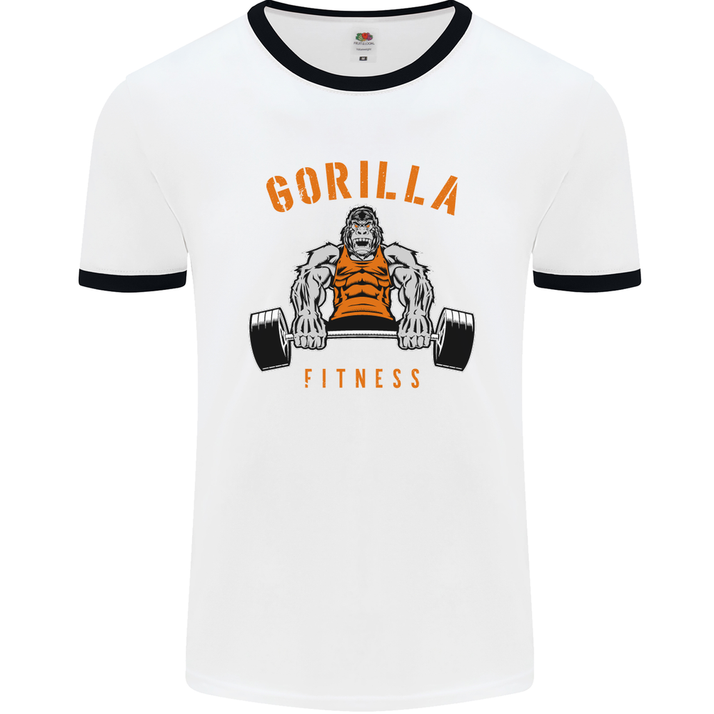 Gym Gorilla Fitness Bodybuilding Training Mens Ringer T-Shirt