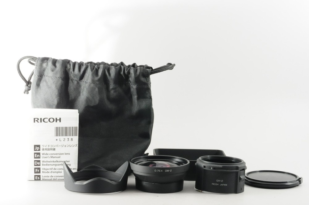Top Mint RICOH GW-2 Wide Conversion Lens 0.75x 21mm w/ GH-2 GR DIGITAL #3204