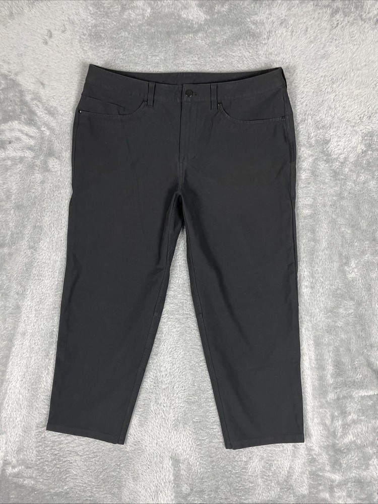 Lululemon Pants Men's 36x25.5 Black Utilitech Canvas Cropped Short Relaxed Fit