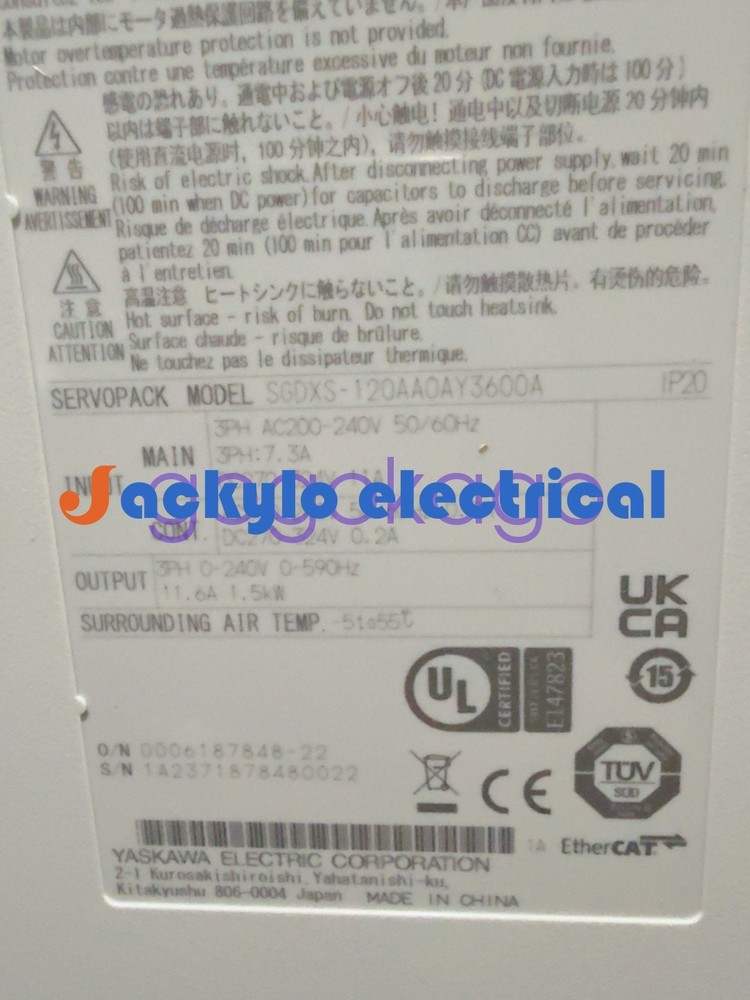 1PCS NEW YASKAWA SGDXS-120AA0AY3600A Servo Driver #MX