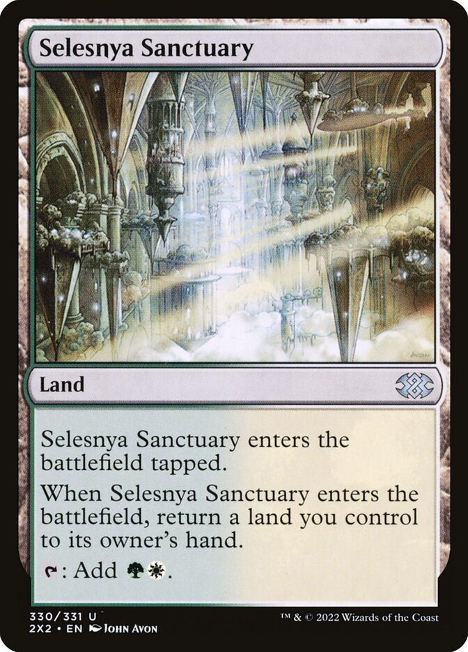 MTG Magic the Gathering Selesnya Sanctuary (330/686) Double Masters 2022 LP