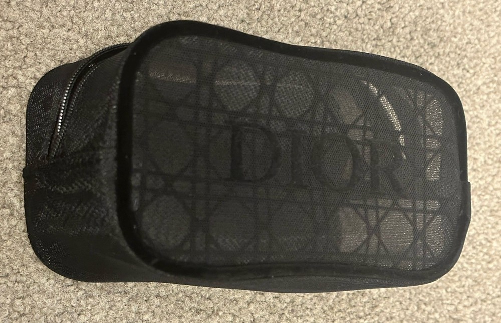 Dior VIP Gift Black Transparent Clutch Pouch with Paper Bag 2025 Limited Edition