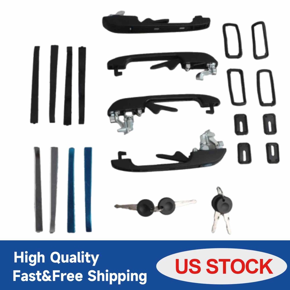 4Pc All Sides Exterior Door Handle Set for 1985-1990 1991 1992 VW Jetta Golf